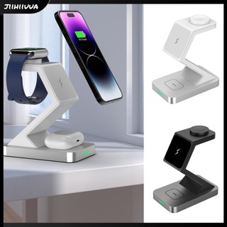 Jl- แท่นชาร์จแม่เหล็กไร้สาย 15w 3-in-1 สําหรับ Iphone Watch Airpods