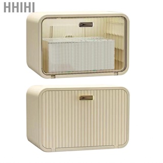 Hhihi Tissue Holder  2 In 1 Wall Mounted Simple Installation Box Cover for Bathroom