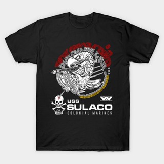 เสื้อยืด พิมพ์ลายกราฟฟิค Bug Stomper Uss Sulaco Colonial Marines สไตล์สตรีท สําหรับผู้ชาย