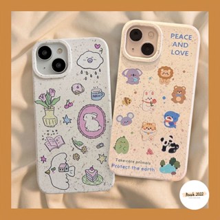 เคสโทรศัพท์มือถือ แบบนิ่ม ลายการ์ตูนไดโนเสาร์ และหมีน่ารัก ย่อยสลายได้ เป็นมิตรกับสิ่งแวดล้อม สําหรับ IPhone 11 12 13 15 14 Pro MAX XR X XS MAX 7 8 6 6S 15 Plus SE 2020