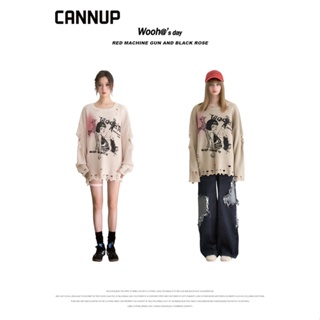 Cannup เสื้อคลุม เสื้อกันหนาว ชิค วินเทจ สไตล์ ทันสมัย WMY2390HJC37Z230915