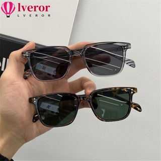 Lveror แว่นตากันแดด UV400 ทรงสี่เหลี่ยม สไตล์เรโทร สําหรับผู้ชาย และผู้หญิง