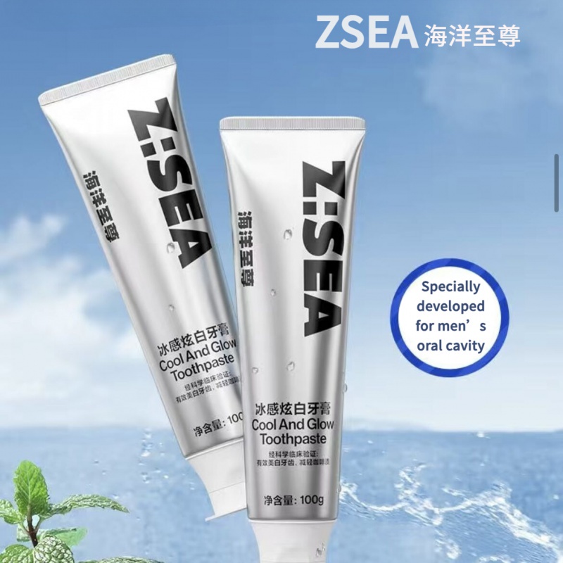 Zsea ยาสีฟันคูลไวท์เทนนิ่ง ขจัดคราบเหลือง ทําให้ลมหายใจสะอาดฟัน โปรไบโอติก ขาวขึ้น