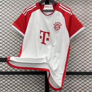 เสื้อกีฬาแขนสั้น ลายทีมชาติฟุตบอลชั้นนํา Bayern Munich FC 2023-24 ชุดเหย้า สําหรับผู้ชาย