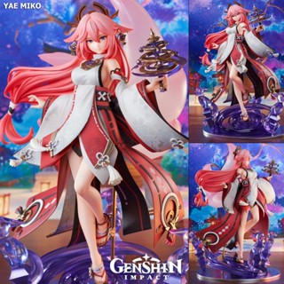 Figure ฟิกเกอร์ กาชาปอง Genshin Impact   Yae Miko ยาเอะ มิโกะ ชุดมิโกะ หัวหน้ามิโกะแห่งศาลเจ้า Model Gift