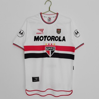 เสื้อกีฬาแขนสั้น ลายทีมชาติฟุตบอล Sao Paulo 2000 ชุดเหย้า เกรด Aaa สไตล์เรโทร ไซซ์ S-XXL