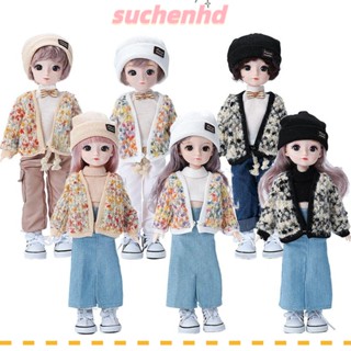 Suchenhd เสื้อคาร์ดิแกน กระโปรง แฮนด์เมด หรูหรา แฟชั่นฤดูหนาว สําหรับตุ๊กตา 1/6 และตุ๊กตา 29~32 ซม.