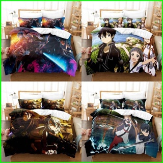 Yb2 ชุดเครื่องนอน ผ้าปูที่นอน ปลอกหมอน ลาย Sword Art Online BY2