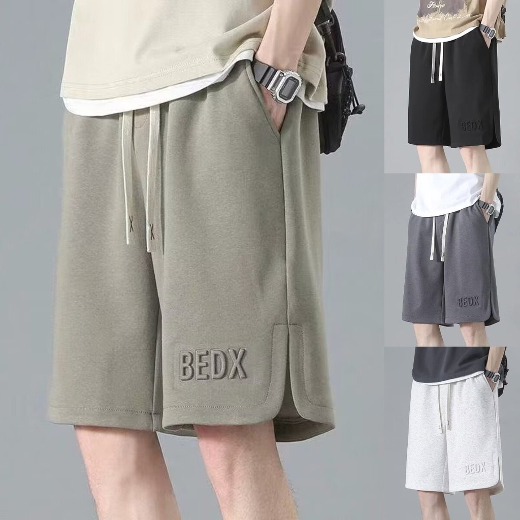 M-4XL ผู้ชายกางเกงขาสั้นลําลอง ทรงหลวม ขนาดใหญ่ แฟชั่นฤดูร้อน สไตล์เกาหลี กางเกงขาสั้นผู้ชาย