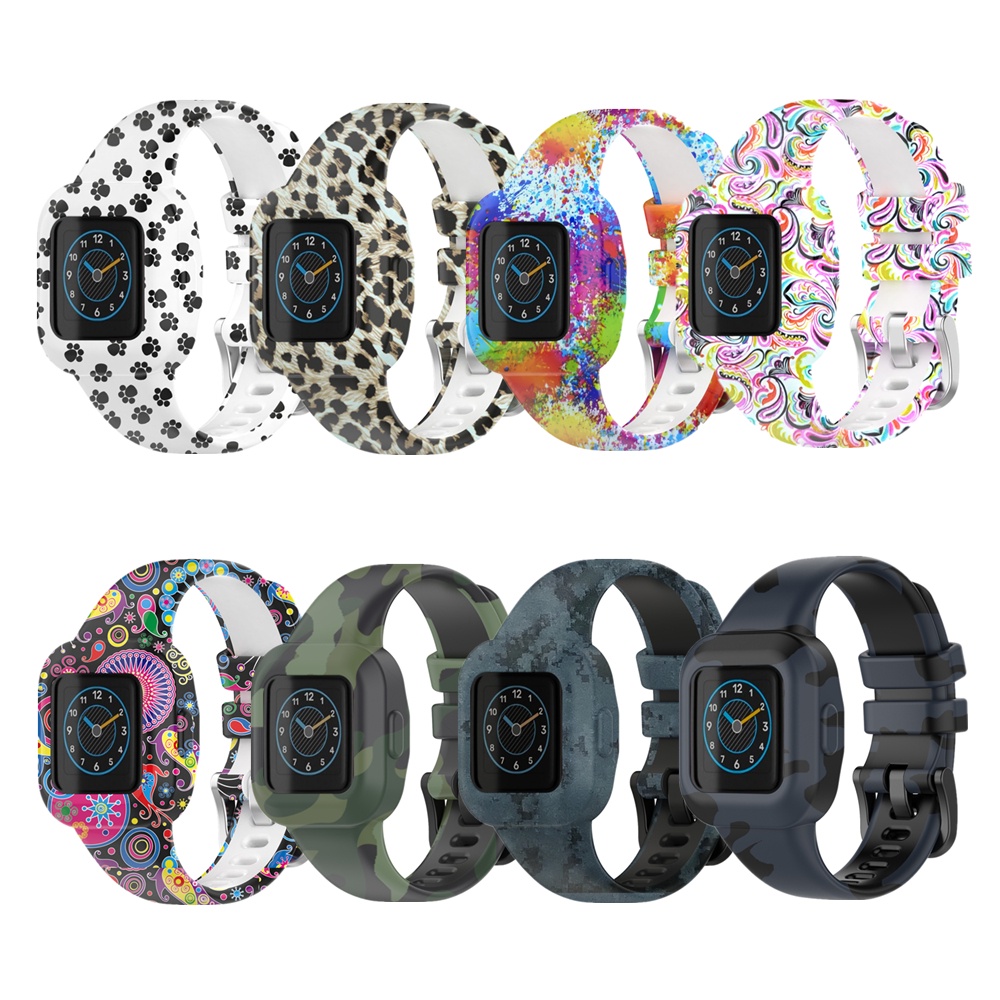 สายนาฬิกาข้อมือซิลิโคน ไม่มีหัวเข็มขัด หลากสี อุปกรณ์เสริม สําหรับ Garmin Vivofit JR 3 Garmin Fit JR3