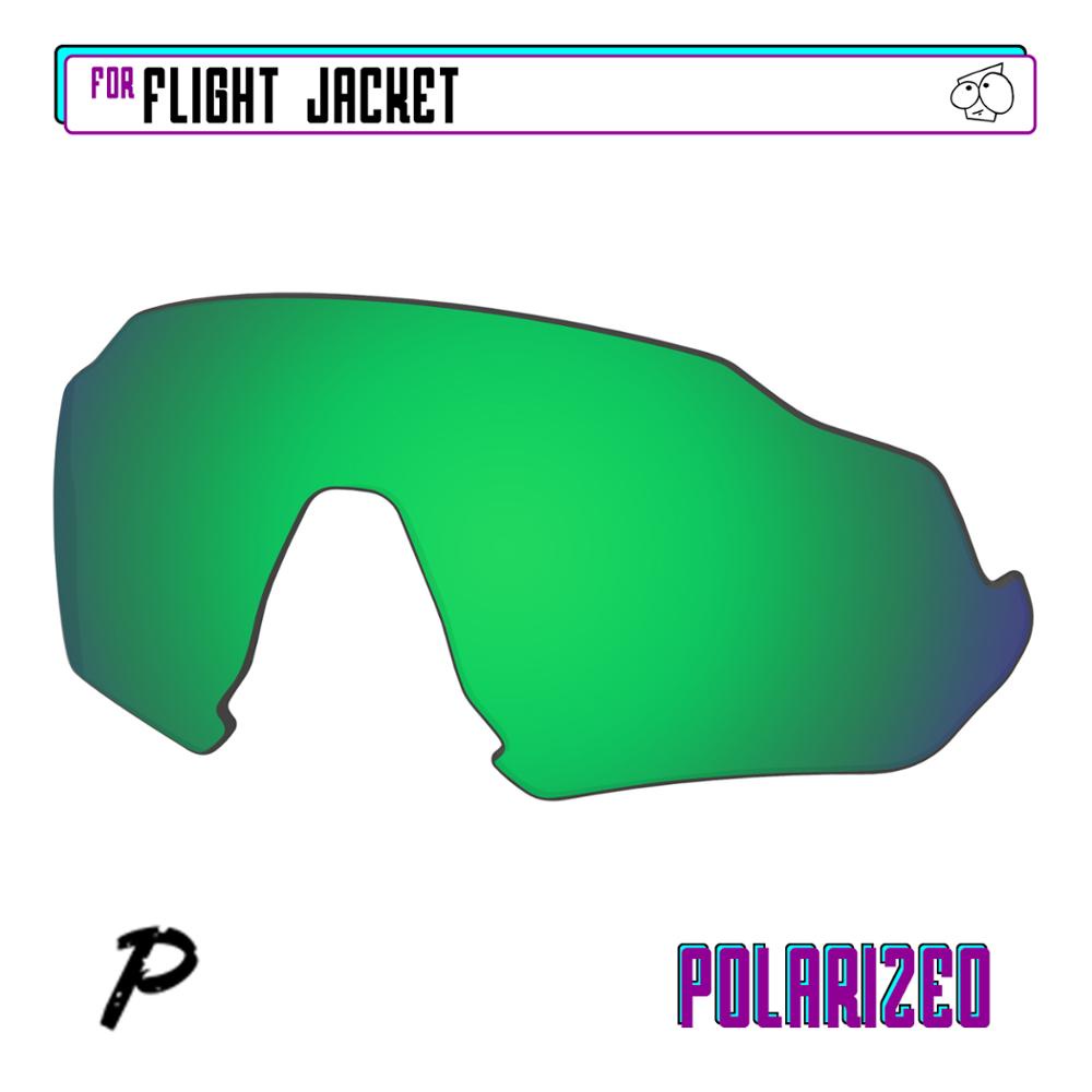 เลนส์โพลาไรซ์ 100% แบบเปลี่ยน หลายสี แว่นกันแดด A Polarized  Lenses for - Oakley Flight Jacket Sunglasses - Green P