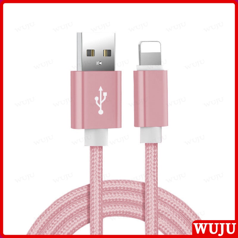Wuju สายชาร์จ ไนล่อนถัก ชาร์จเร็ว ยาว 1 เมตร 2 เมตร สําหรับ Apple iPhone