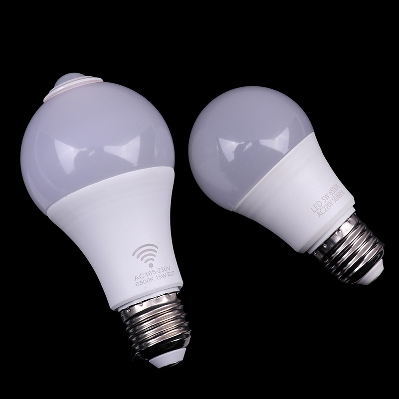 [FT] E27 PIR หลอดไฟเซนเซอร์ 5W 9W 15W LED พร้อมเซนเซอร์จับการเคลื่อนไหว ไฟกลางคืน [พร้อมส่ง]