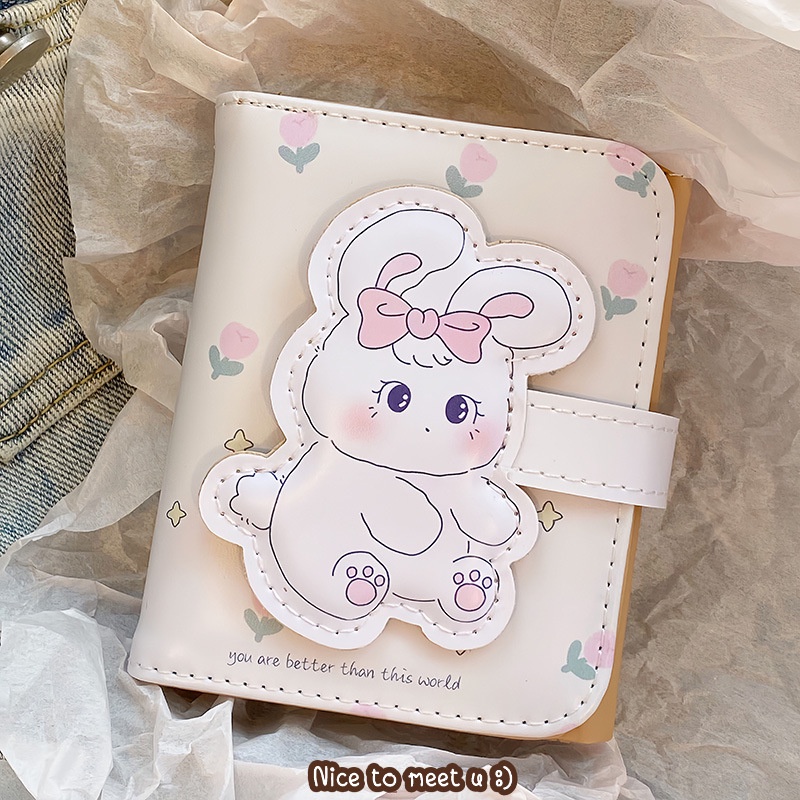 พร้อมส่งจากไทย กระเป๋าสตางค์ใบสั้นลายการ์ตูกระต่ายน่ารัก ญี่ปุ่นสไตล์เกาหลี ของขวัญวันเกิด