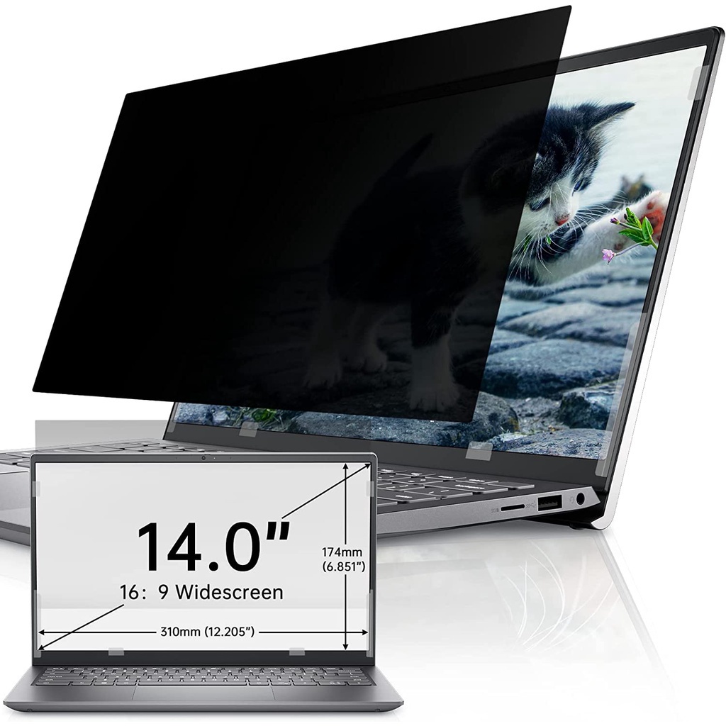 PRIVACY FILTER ฟิล์มป้องกันมองเห็นคนด้านข้าง NOTEBOOK 13.3" 14" 15.6 (345*195) 21.5 "(475*267) 24" (531*298) 16: 9 จอภาพ