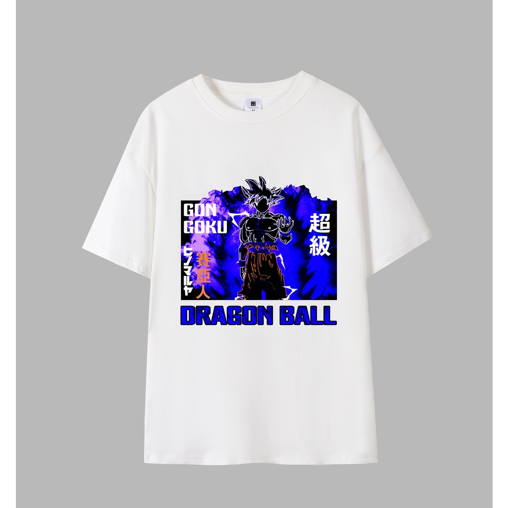 เสื้อยืดพิมพ์ลาย เสื้อยืดแขนสั้น (Seven Dragonball) Wukong Anime เสื้อยืดลำลอง S-5XL