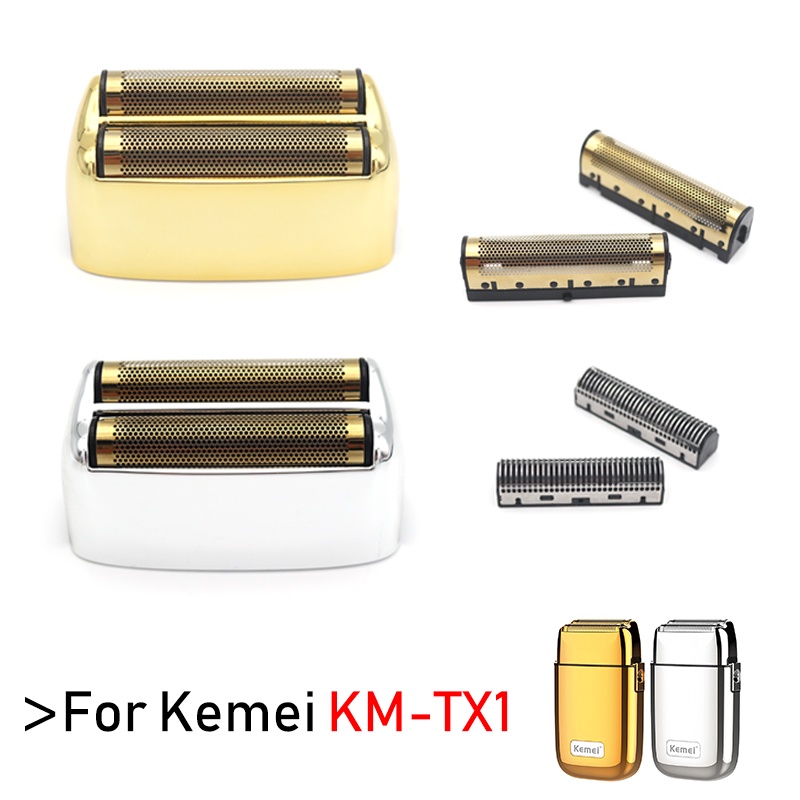 ของแท้ ตาข่ายฟอยล์คู่ คุณภาพสูง แบบเปลี่ยน สําหรับเครื่องโกนหนวดไฟฟ้า Kemei KM-TX1