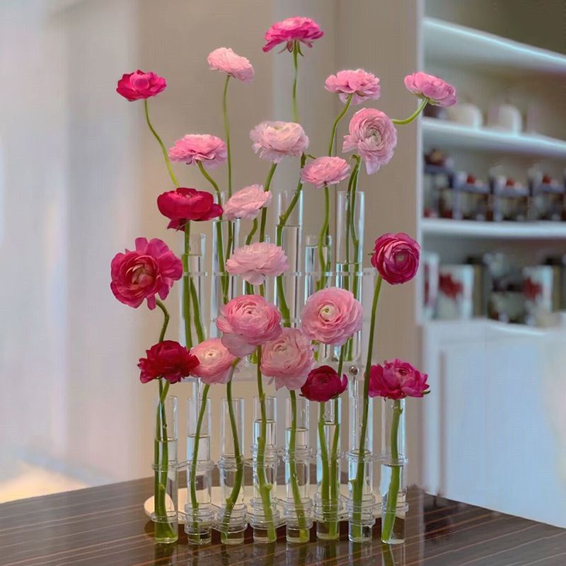 หลอดแก้ว Hydroponic ดอกไม้ตกแต่งแจกันตกแต่ง