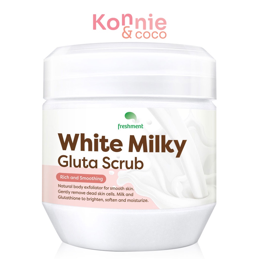 Freshment White Milky Gluta Scrub 700g เฟรชเม้นท์ ไวท์ มิลค์กี้ กลูต้า สครับ 700 กรัม.