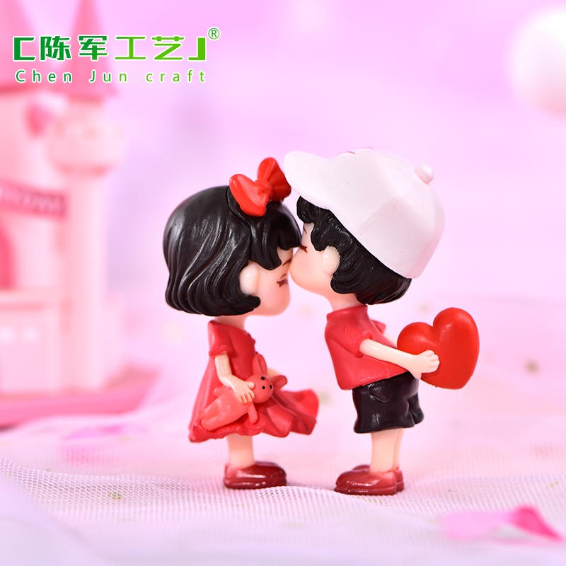 2 ชิ้น / เซต กีฬา คู่ ไมโคร ภูมิทัศน์ เดสก์ท็อป DIY อุปกรณ์ตกแต่งสาว หัวใจ น่ารัก หมวกกีฬา ตกแต่งคู่รัก