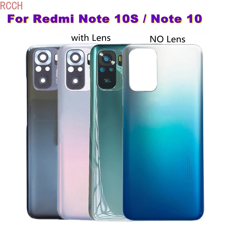 ฝาครอบแบตเตอรี่ ด้านหลัง พร้อมเลนส์ แบบเปลี่ยน สําหรับ Xiaomi Redmi Note 10 Redmi Note 10s