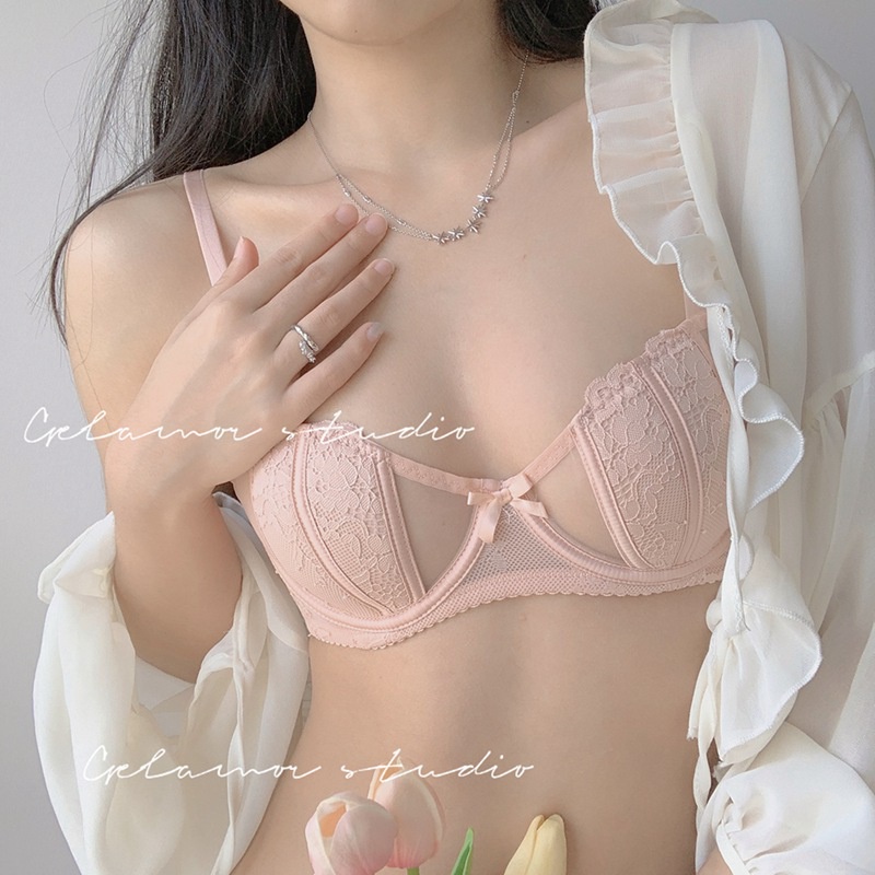 ชุดชั้นใน บราลูกไม้ แบบบางเฉียบ ไร้รอยต่อ ปรับได้ สวยงาม เซ็กซี่ สําหรับผู้หญิง