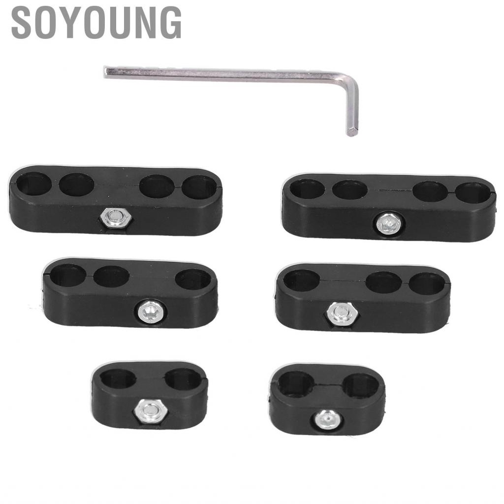 Soyoung 7 มม./8 มม.รถ Spark Plug สายไฟ CLAMP แยกสายจุดระเบิดสายประแจทนอุณหภูมิสูงสีดำ