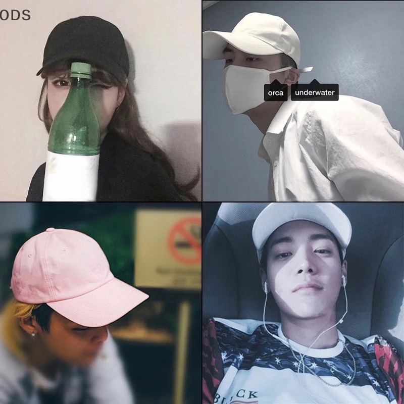 Ods หมวกเบสบอล หมวกบังแดด แบบโค้ง เรียบง่าย กลางแจ้ง กันฝุ่น หมวกเบสบอล สีพื้น แฟชั่น ปรับได้ หมวกพักผ่อน สําหรับผู้ชาย ผู้หญิง OD