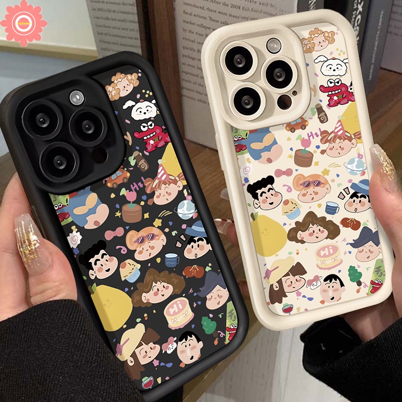 เคสโทรศัพท์มือถือ ลายกราฟฟิตี้ ชินจัง หนังจระเข้ สําหรับ Oppo A38 A77 A98 A78 A18 A9 A77s A96 A31 A5s A58 A17k A17 A12 A53 A54s A74 A1k A52 A15S A76 A16 A7 A55 A3s A16s Reno 8T 5F 10