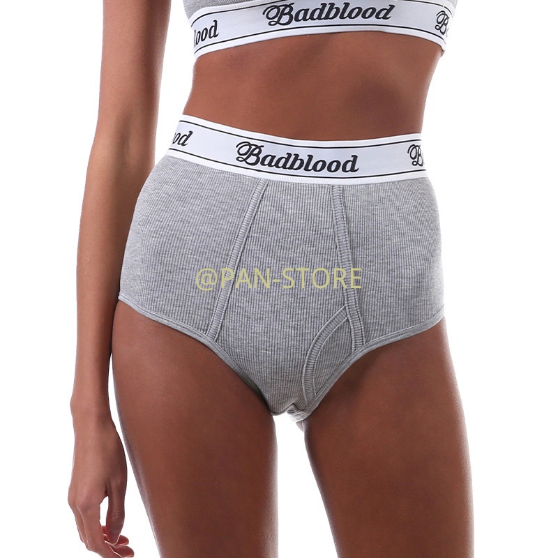 Pan·store Badblood กางเกงชั้นใน ผ้าฝ้าย เอวสูง ไร้รอยต่อ เหมาะกับฤดูร้อน สําหรับผู้หญิง