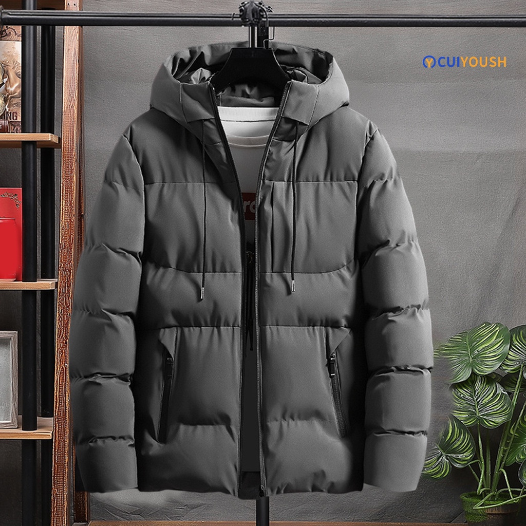 [CUI] เสื้อแจ็กเก็ตกันหนาว มีฮู้ด มีซิป กันลม หนาพิเศษ ออกแบบดี เหมาะกับฤดูใบไม้ร่วง และฤดูหนาว สําหรับผู้ชาย