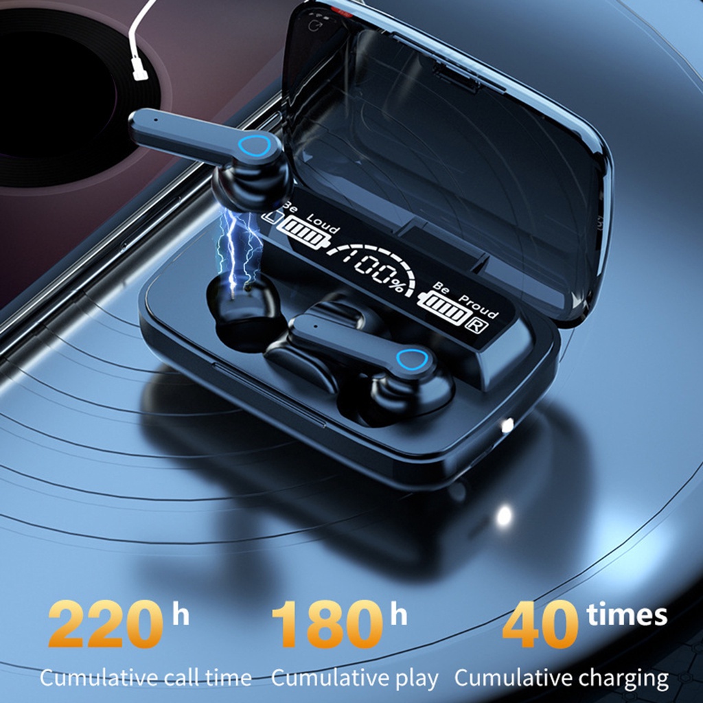M19 TWS Wireless Bluetooth 5.1หูฟังสเตอริโอหูฟัง Touch Control หูฟังกันน้ำ2000MAh