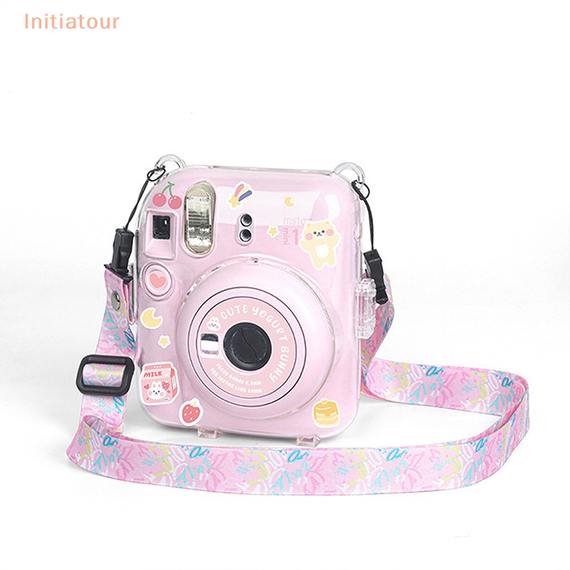 [Initiatour] เคสกระเป๋าใส พร้อมสายคล้องไหล่ สําหรับกล้อง Fujifilm Instax Mini 12