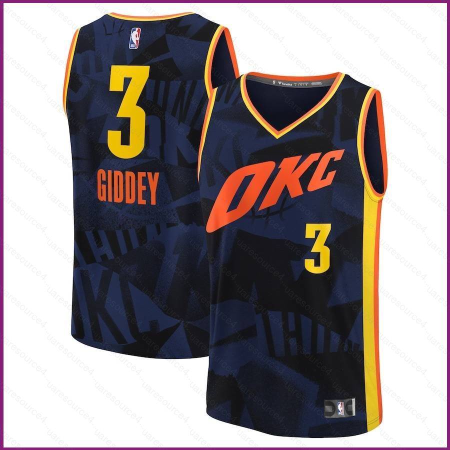 เสื้อกีฬาบาสเก็ตบอล ลายทีม NBA Oklahoma City Thunder Josh Giddey YX 23-24 พลัสไซซ์ สําหรับผู้ชาย และ