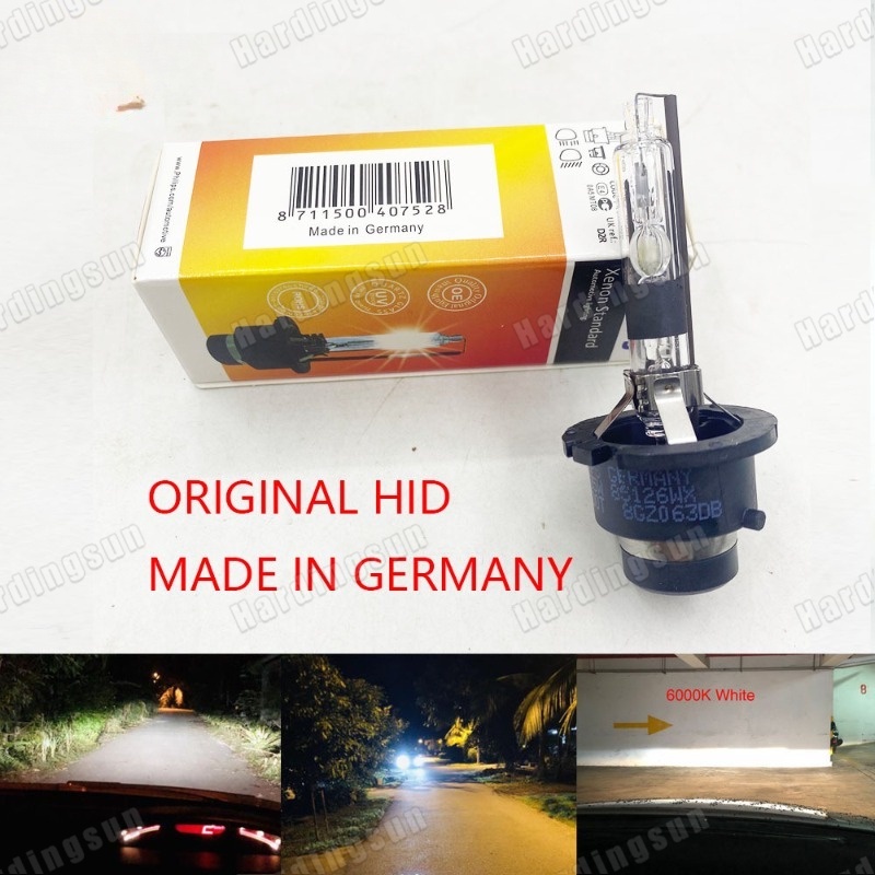 หลอดไฟซีนอน HID D2S D2R Germany(85122 85126) 4300k 6000K สีขาว 1 ชิ้น