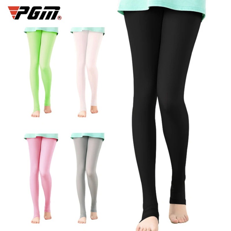 PGM KUZ014 เลกกิ้งยืดโปร่งแสงสำหรับผู้หญิงบางพอดีกับกางเกงกันแดดเสื้อผ้ากอล์ฟผ้าไหมน้ำแข็งถุงเท้ากางเกงดินสอ