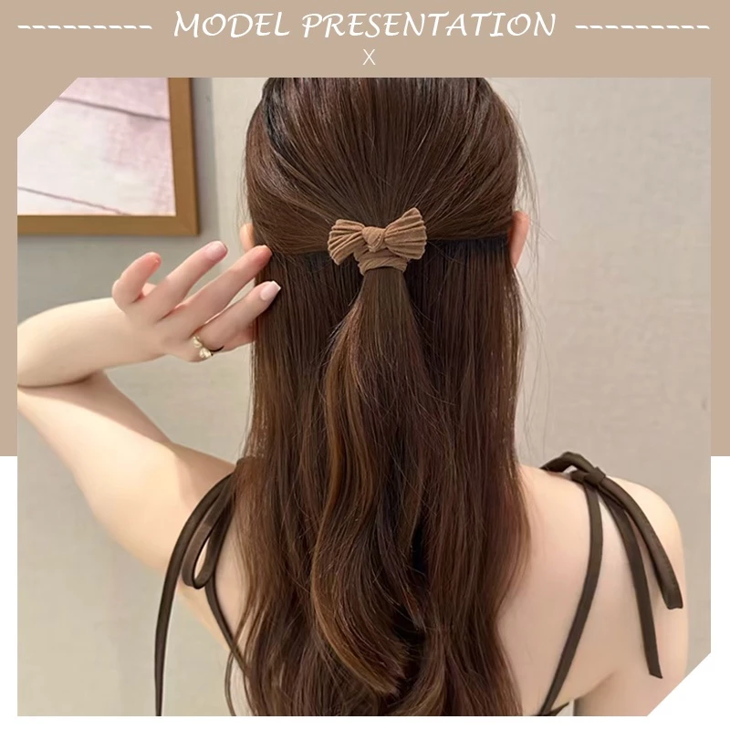ยางรัดผมโบว์เกาหลี ยืดหยุ่นสูง มินิมอล หางม้า thumbnail 10