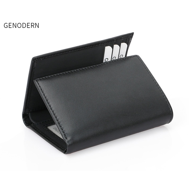 Genodern Trifold กระเป๋าสตางค์ผู้ชายช่องใส่การ์ดหลายช่องกระเป๋าสตางค์สําหรับผู้ชาย RFID Blocking กระเป๋าชาย
