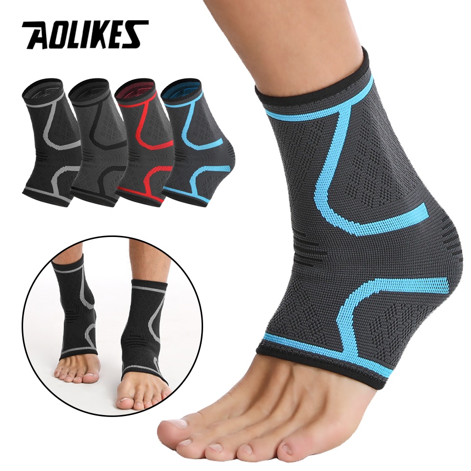 Aolikes สนับข้อเท้า ผ้าถัก ระบายอากาศ ให้ความอบอุ่น สําหรับเล่นกีฬา บาสเก็ตบอล ฟุตบอล 1 ชิ้น