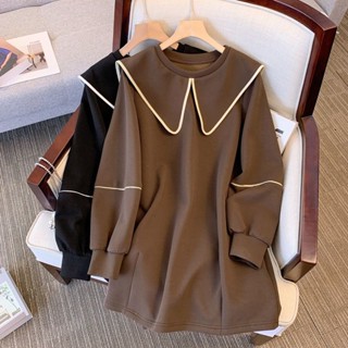 พร้อมส่ง✨ สีทึบสไตล์เกาหลีปกตุ๊กตาสบายแขนยาวขนาดใหญ่พิเศษชุด…