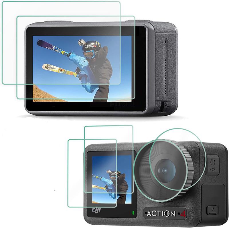 [พร้อมสต็อก] สําหรับ DJI Osmo Action 4 ป้องกันหน้าจอป้องกันหน้าจอกระจกนิรภัยสําหรับ DJI Osmo Action 4 อุปกรณ์เสริมเลนส์ป้องกัน