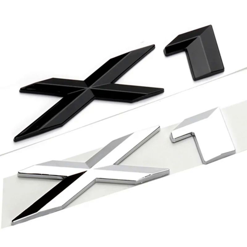 3D ABS Black Chrome Letters For Car Logo BMW X1 Stickers BMW X1 E84 F48 U11 2013 2016 2014 207 2018 