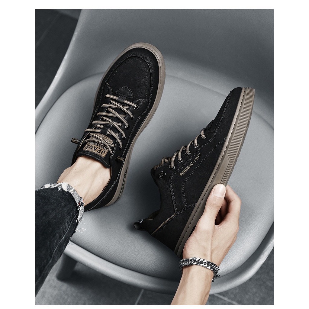 fashion รองเท้าผ้าใบผู้ชาย แบบผูกเชือก 2สี ไซส์40-44 รุ่น MVS038-212
