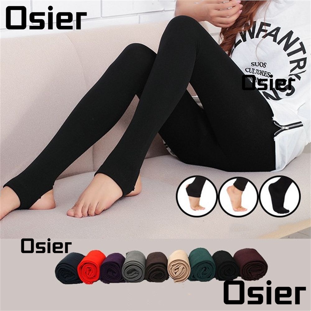 Osier1 กางเกงรัดรูป แบบเต็มเท้า ฤดูหนาว ยืดหยุ่น ความร้อน เต็มรูปแบบ ถุงน่องผู้หญิง