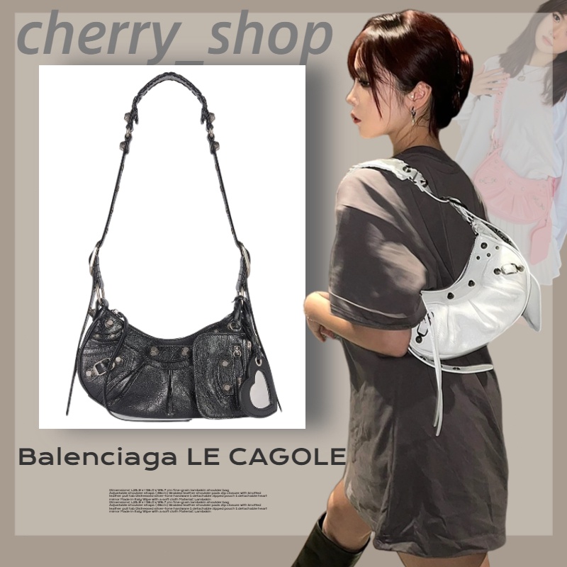 บาเลนเซียก้า Balenciaga LE CAGOLE XS shoulder bagกระเป๋าสุภาพสตรี/กระเป๋าสะพายไหล่/ แบรนด์ใหม่และเป็นของแท้
