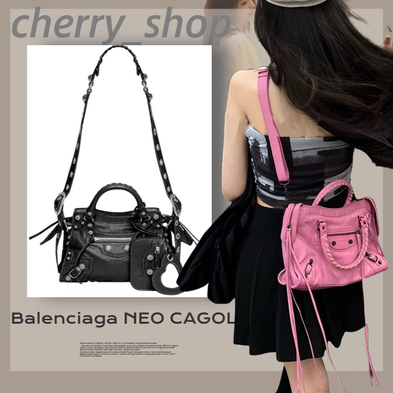 บาเลนเซียก้า 100% Balenciaga NEO CAGOLE Plus Small Tote Bag สตรี  กระเป๋าถือ  กระเป๋าสะพายไหล่/ แบรนด์ใหม่และเป็นของแท้