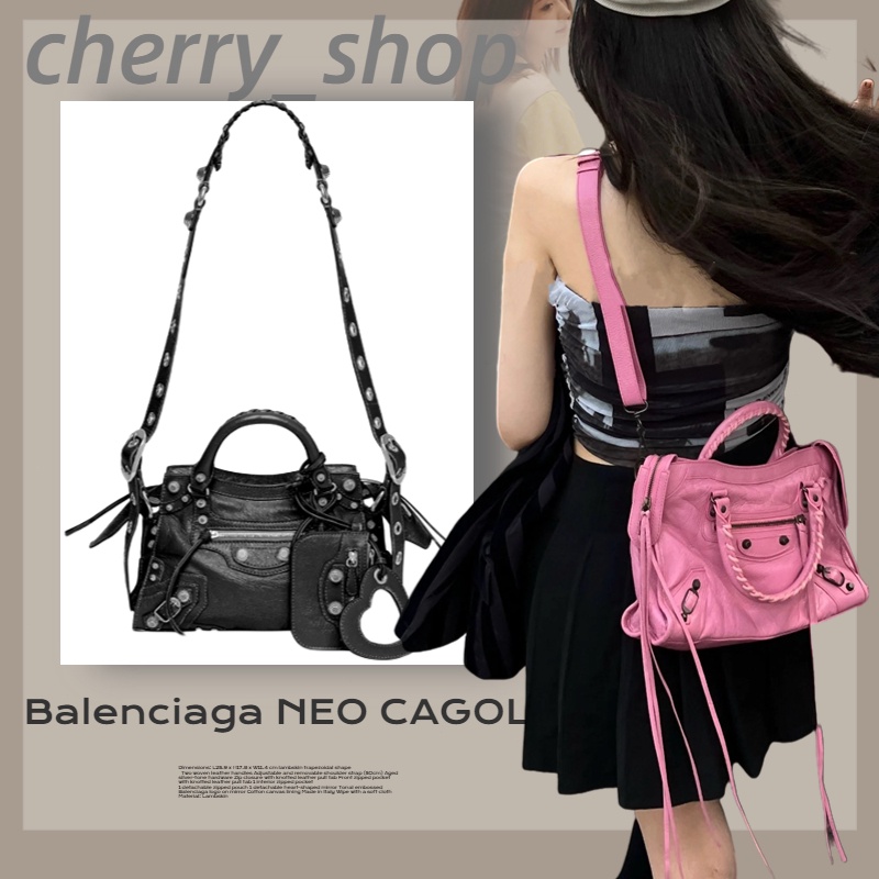 บาเลนเซียก้า 100% Balenciaga NEO CAGOLE Plus Small Tote Bag สตรี  กระเป๋าถือ  กระเป๋าสะพายไหล่/ แบรน