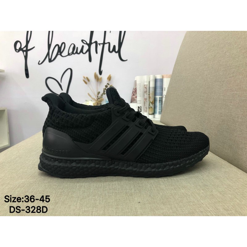 [Ready Stock] 2018 Original Adidas fashion Ultra Boost 4.0 UB4.0 Men Women Running Shoes All Black
