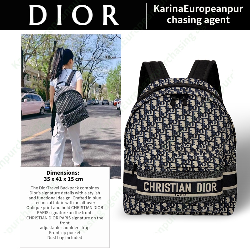 ดิออร์Dior DIORTRAVEL Women/Backpack ผู้ชายและผู้หญิง / สไตล์เดียวกัน / กระเป๋าสะพายข้าง / กระเป๋าเด