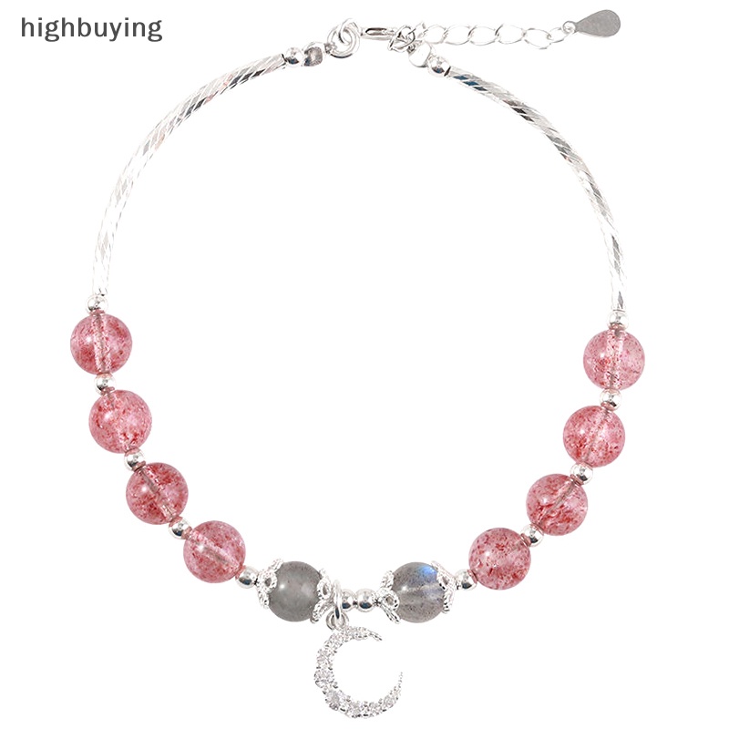 [highbuying] สวยหรู สีชมพู สร้อยข้อมือ สําหรับผู้หญิง น่ารัก ดาว ดวงจันทร์ สร้อยข้อมือ โซ่โลหะ ลูกปัด สร้อยข้อมือ น้องสาว แฟนสาว ของขวัญ ใหม่ พร้อมส่ง